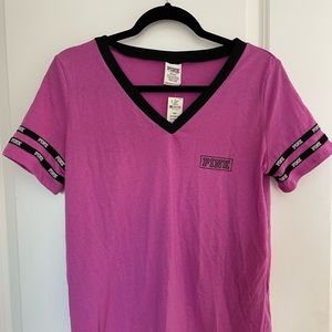 New with Tags…PINK Victoria’s Secret  tshirt deep pink color size Medium